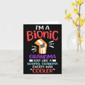 I'm A Bionic Grandma Funny Quote For Cool Grandmot Kaart (Gele Bloem)