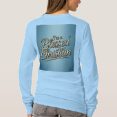 I'm A Blessed Christian Blue T-Shirt (Achterkant)