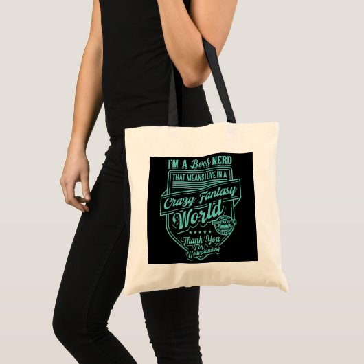 Im A Book Nerd Bookaholic Tote Bag (Voorkant (product))