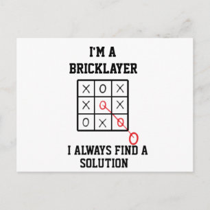 Im A Bricklayer vind ik altijd een oplossing Brief Briefkaart