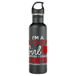 Im a Buckeye Girl Shirt Ohio staat voor vrouwen Waterfles