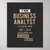 im a business analyst to save time poster (Voorkant)