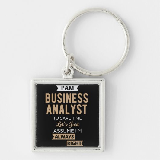 im a business analyst to save time sleutelhanger (Voorkant)