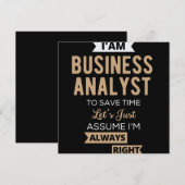 im a business analyst to save time the date (Voorkant / Achterkant)