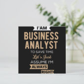 im a business analyst to save time the date (Staand voorkant)