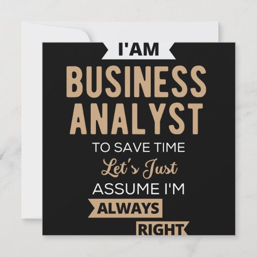 im a business analyst to save time the date (Voorkant)