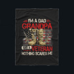I'm A Dad Grandpa And A Veteran American Flag Fleece Deken<br><div class="desc">I'm A Dad Grandpa And A Veteran American Flag Gists For Dad Gift. Perfect gift for your dad,  mom,  papa,  men,  women,  friend and Famy members on Thanksgiving Day,  Christmas Day,  Mothers Day,  Fathers Day,  4th of July,  1776 Independent day,  Veterans Day,  Halloween Day,  Patrick's Day</div>