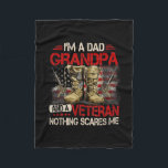 I'm A Dad Grandpa And A Veteran American Flag Fleece Deken<br><div class="desc">I'm A Dad Grandpa And A Veteran American Flag Gists For Dad Gift. Perfect gift for your dad,  mom,  papa,  men,  women,  friend and Famy members on Thanksgiving Day,  Christmas Day,  Mothers Day,  Fathers Day,  4th of July,  1776 Independent day,  Veterans Day,  Halloween Day,  Patrick's Day</div>