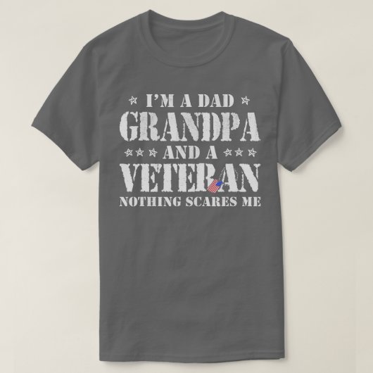 I'm A Dad Grandpa Veteran Father's Day Men  T-shirt (Design voorkant)