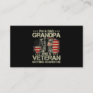 Im A Dad Grandpa Veteran Fathers Day Shirten 244 Visitekaartje