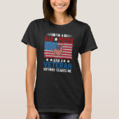 I'm a Dad Poppa And Veteran Nothing Scares Me Amer T-shirt (Voorkant)