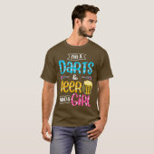 Im A Darts Beer Kinda Girl - Funny Dart Player T-shirt (Voorkant volledig)
