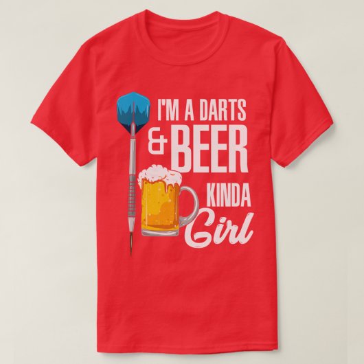 Im A Darts Beer Kinda Girl T-shirt (Design voorkant)