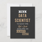 I'm A Data Scientist, To Save Time Let's Just Bedankkaart (Voorkant)
