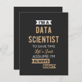 I'm A Data Scientist, To Save Time Let's Just Bedankkaart (Voorkant / Achterkant)