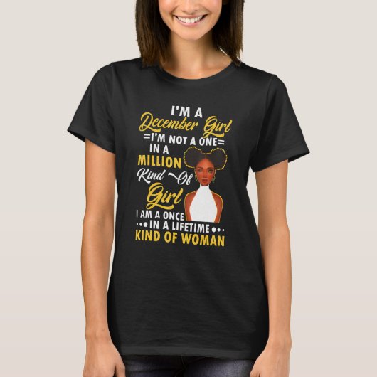 I'm A December Girl Black Women Shirt December Gir (Voorkant)