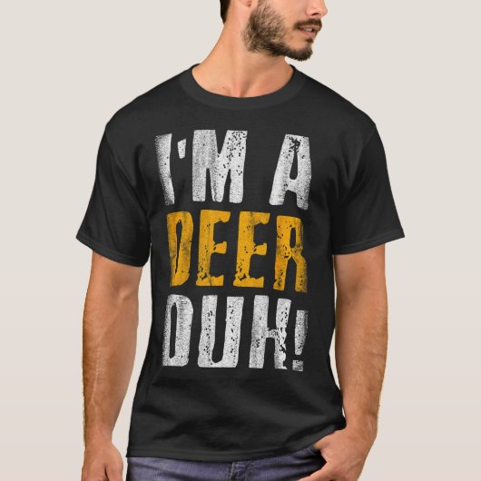 I'm A Deer Duh! Funny Halloween Party Costume  T-shirt (Voorkant)