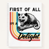 I'm a Delight - Angry Possum Spiral Notitieboek (Voorkant)