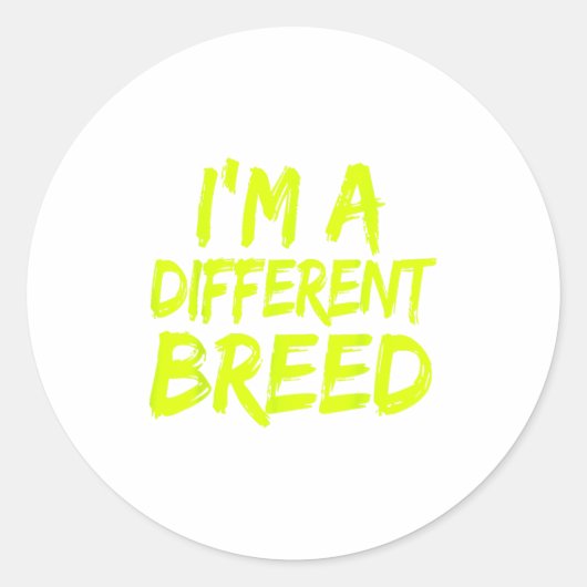 I'm A Different Breed _ Ec Motivational Work Out Ronde Sticker (Voorkant)