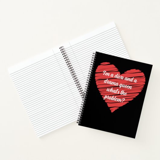 I'm a diva and a drama queen notitieboek (Binnen)