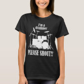 Im A Drummer: Shout-band drummin T-shirt (Voorkant)
