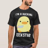 I'm A Ducking Rockstar   Duck With Knife Meme T-shirt (Voorkant)