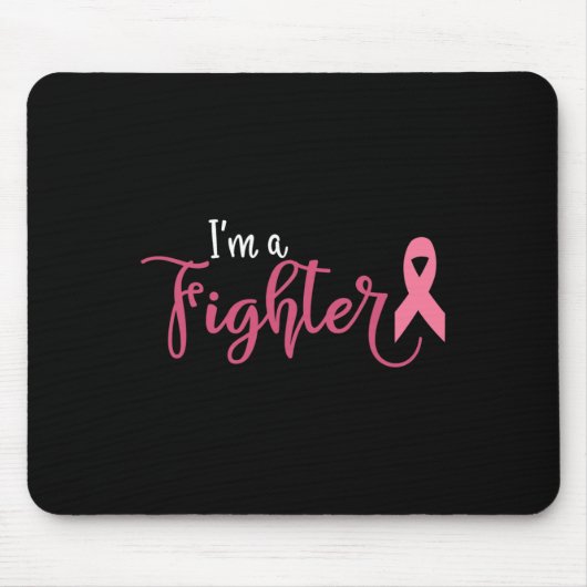Im A Fighter Breast Cancer Awareness Muismat (Voorkant)