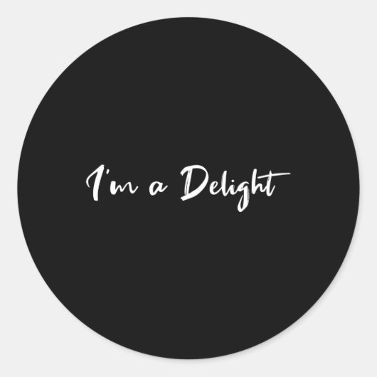 Im A Fijne avond Ronde Sticker (Voorkant)