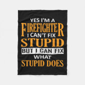 I'm A Firefighter I Can't Fix Stud Funny Firefight Fleece Deken (Voorkant)
