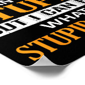 I'm A Firefighter I Can't Fix Stud Funny Firefight Poster (Hoek)