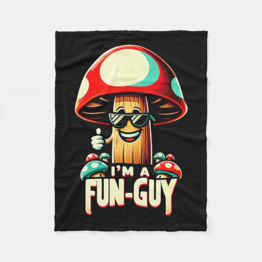 I'm A Fun-guy' - Amusing Mushroom Enthusiast's Fun Fleece Deken (Voorkant)