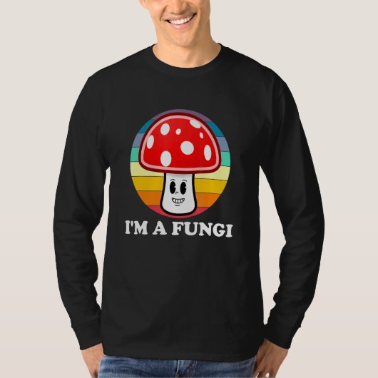 Im A Fungi Fun Guy Pun Retro Sun T-shirt (Voorkant)