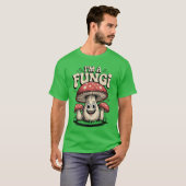 Im A Fungi Funny Mushrooms Fun Guy Pun Biology Fun T-shirt (Voorkant volledig)