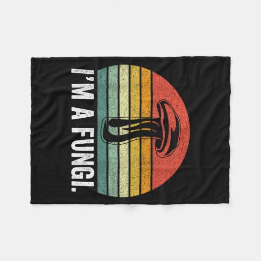 I'm A Fungi Shirt Funny Mushrooms Fun Guy Pun Biol Fleece Deken (Voorkant (Horizontaal))