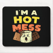 Im A Hot Mess Marshmallow Smores Summer Campfire C Muismat (Voorkant)