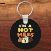 Im A Hot Mess Marshmallow Smores Summer Campfire C Sleutelhanger (Voorkant)