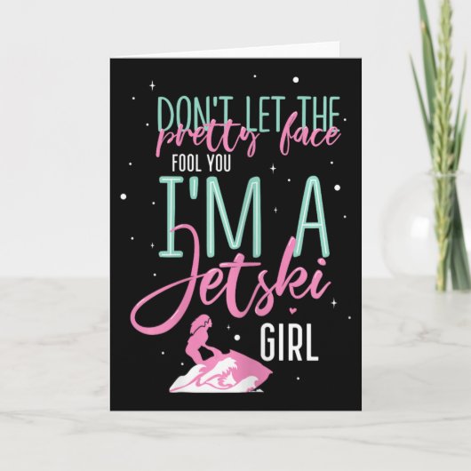 I'm A Jet Ski Girl Funny Saying Racing  Kaart (Voorkant)
