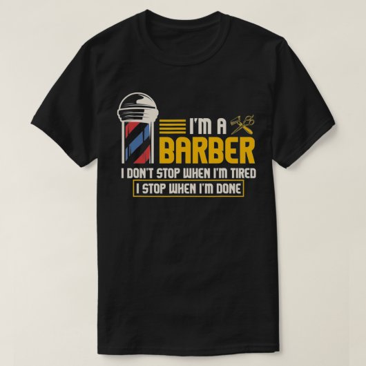 Im a kapper i Haarstylist i kapper i coiffeur T-shirt (Design voorkant)