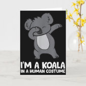 I'm A Koala In A Human Costume Funny Koala  Kaart (Gele Bloem)