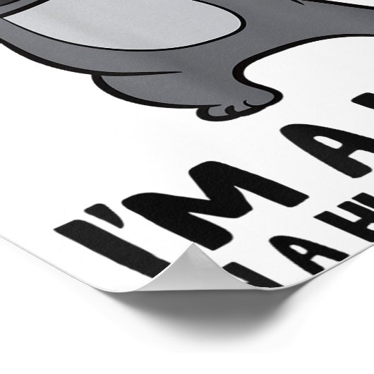 I'm A Koala In A Human Costume Funny Koala  Poster (Hoek)