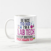 Im a Lab Tech Coffee Laboratory Technicic Koffiemok (Links)