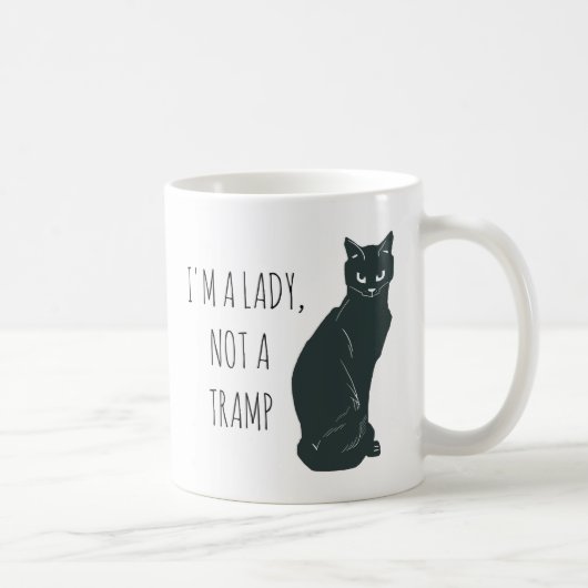I'm a Lady, Not a Tramp Mug -for Cat Lovers Koffiemok (Rechts)