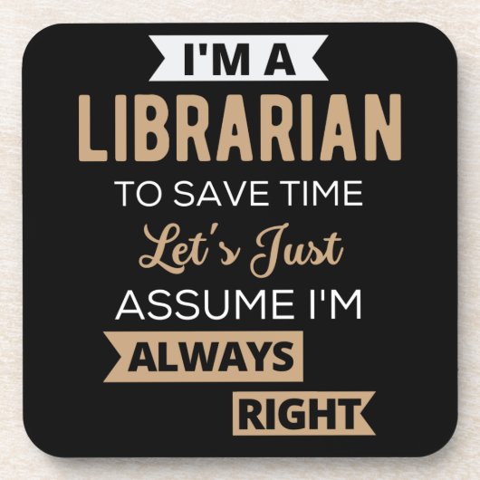 I'm A Librarian Bier Onderzetter (Voorkant)