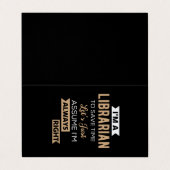 I'm A Librarian Visitekaartje (Buitenkant ongevouwen)