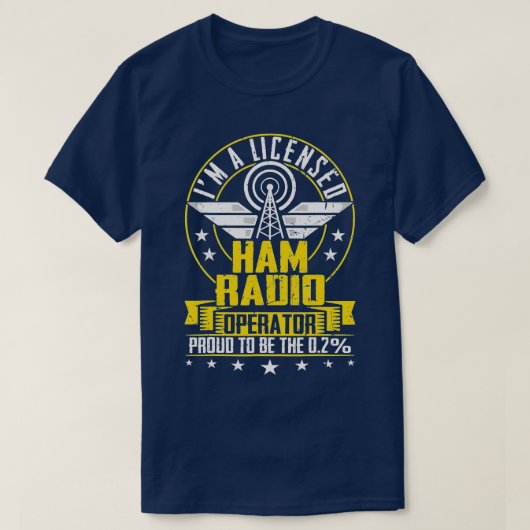 Im A Licensed Ham Radio Operator Antenna Ham Radio T-shirt (Design voorkant)