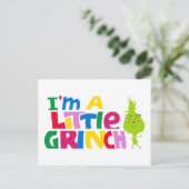 I'm a Little Grinch Colorful Graphic Briefkaart (Staand voorkant)