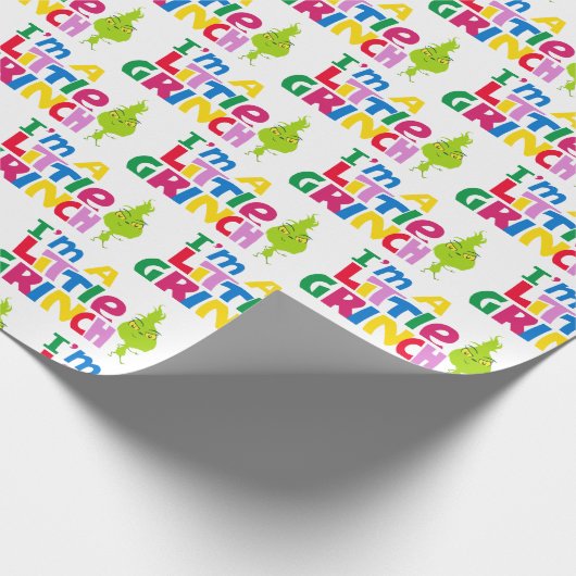 I'm a Little Grinch Colorful Graphic Cadeaupapier (Hoek)