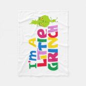 I'm a Little Grinch Colorful Graphic Fleece Deken (Voorkant)