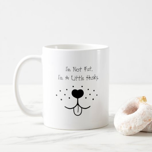 I'm a Little Husky - Schattige & Hilarisch Gezegde Koffiemok (Met donut)