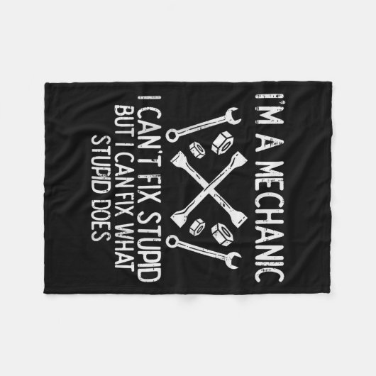 Im A Mechanic Cant Fix Stud Funny Car Auto Garage  Fleece Deken (Voorkant (Horizontaal))